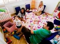 Merhaba Bebek ebeveyn ve bebek çalışmasından kare